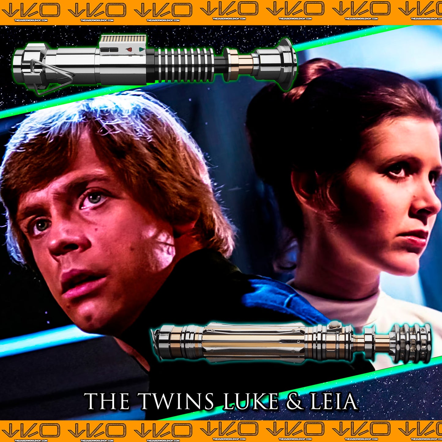 The Twins - Luke & Leia Legacy Series Lightsaber Set by Nexus